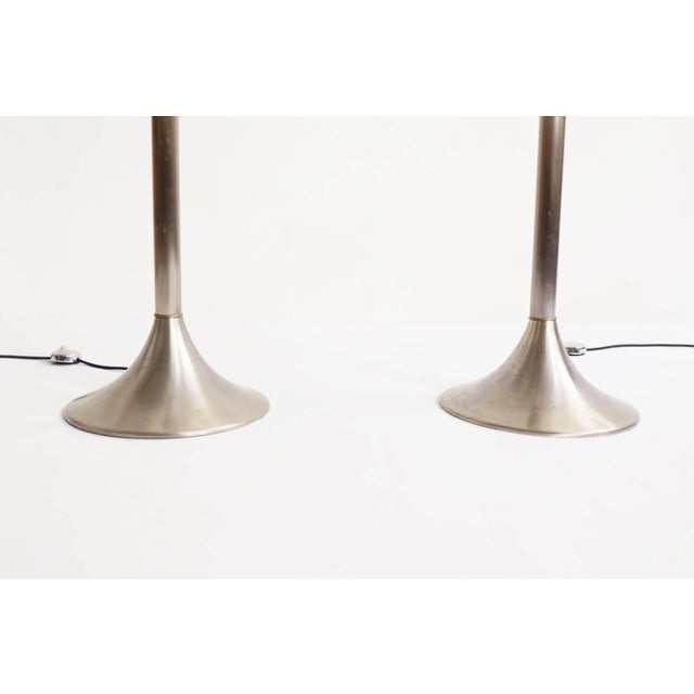 Italian Aluminum and Brass Floor Lamps from Esperia, 1960s, Set of 2 For Sale - Image 6 of 7