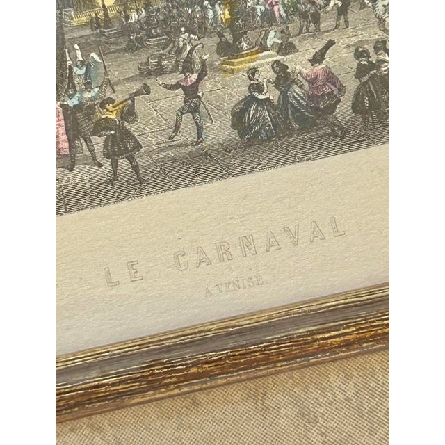 19th Century Hand Colored Engravings of Venice Newly Framed in Burlwood - A Pair For Sale In New Orleans - Image 6 of 12