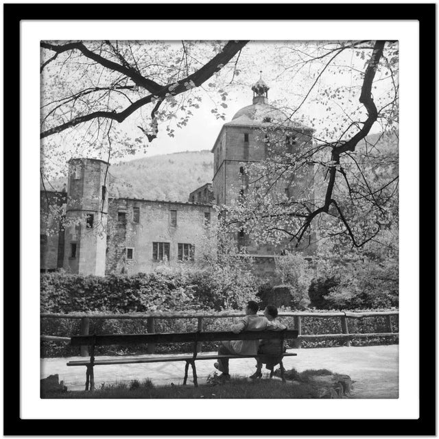 Couple on Bench at Heidelberg Castle, Germany 1936, Printed 2021 For Sale - Image 4 of 5