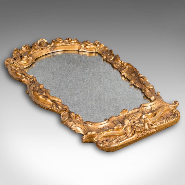 Glass 1850's Antique Hall Mirror For Sale - Image 7 of 9