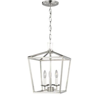Chapman & Myers By Visual Comfort Studio Dianna 3-Light Mini Pendant in Brushed Nickel For Sale
