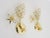 Vintage Wall Lights with Floral Shape in Gold Metal and Glass Pendants, 1980s, Set of 2 For Sale - Image 4 of 11
