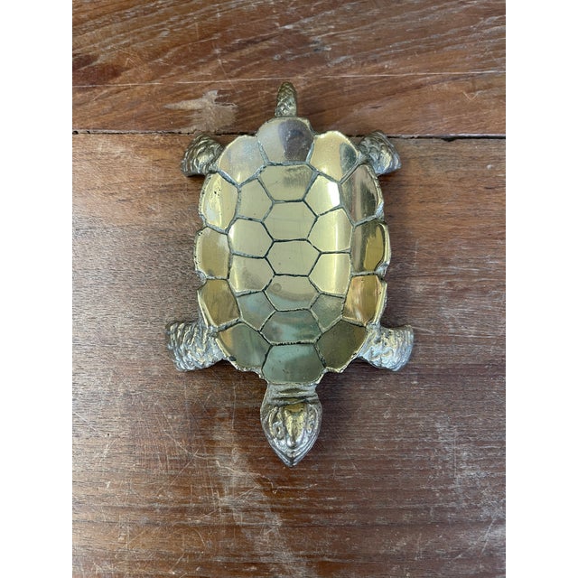Metal Vintage Turtle Trinket Dish or Ashtray For Sale - Image 7 of 9