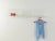 Three-piece wardrobe set from the 1980s. High-quality acrylic construction, each with a stainless steel coat rack and a...