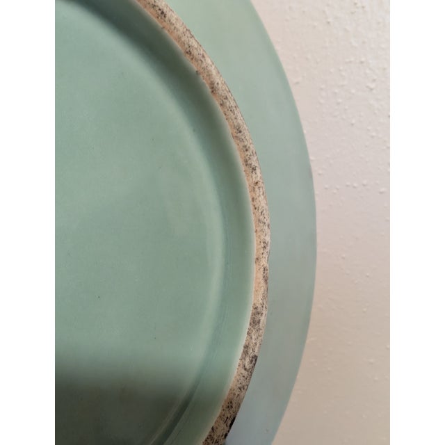 Large Antique Chinese "Long Quan" Celadon Porcelain Charger For Sale - Image 10 of 12