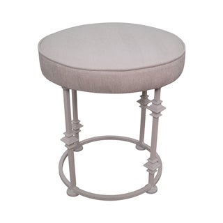 Mid-Century Tommi Parzinger Style Iron Base Stool For Sale