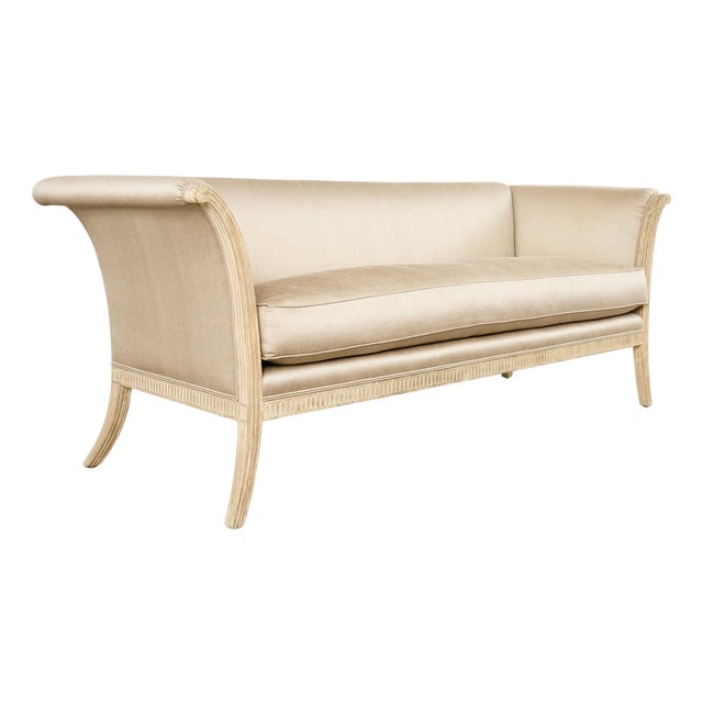 Sally Sirkin for Robert Scott Regency Style Flared Sofa For Sale