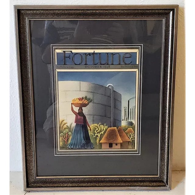 Presenting a fabulous original art deco Fortune cover October 1938. The cover of Fortune Magazine for October 1938, framed...