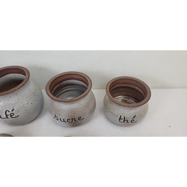 Ratilly Stoneware Spice Jars by J&N Pierlot, 1970s, Set of 4 For Sale - Image 10 of 11