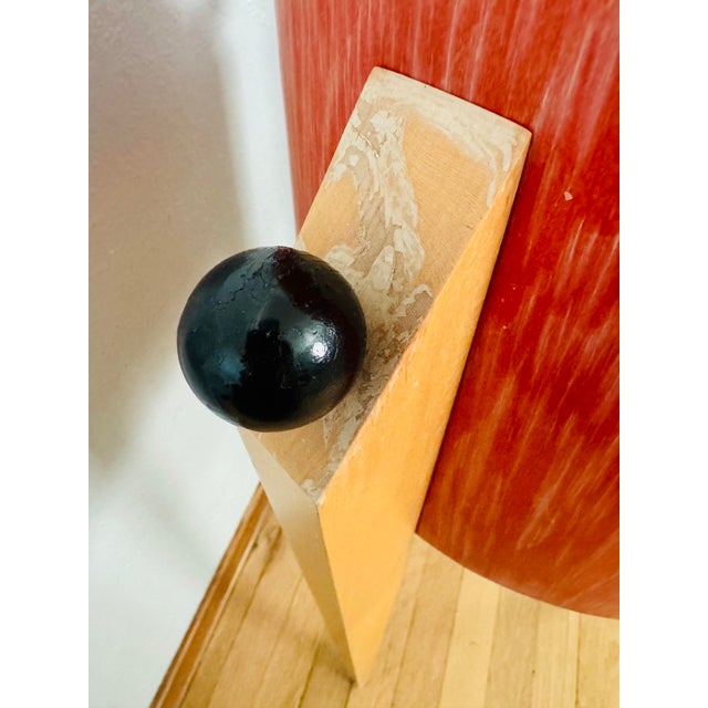 Postmodern Pedestal Stands Set of 3 Stackable Memphis Style Tables For Sale - Image 13 of 15