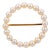 1980s Tiffany & Co. Pearl 14k Yellow Gold Circle Brooch For Sale