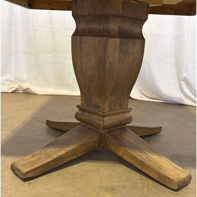 Bespoke 1975 Custom Needlepoint & Oak Pedestal Game Table With Matching Cover For Sale - Image 11 of 15