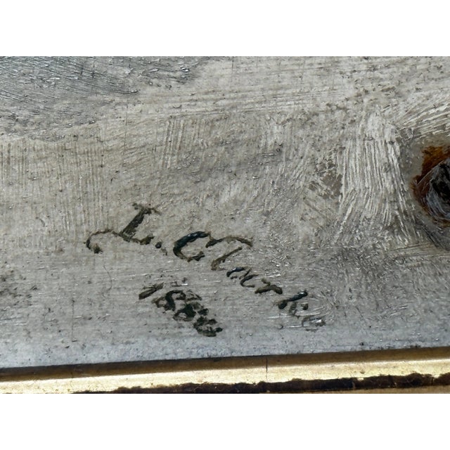 19th Century Oil Painting Winter Monarch of Glen Stag Deer Starlit Sky Highlands Loch Fyne For Sale - Image 11 of 12