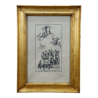 Late 20th Century Trevor James Company Cavaliers Antiqued Etching Roman Cavalry Military 22" For Sale