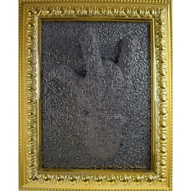 Sagrasse, Rock Pin Art, Mixed Media on Resin, Framed For Sale