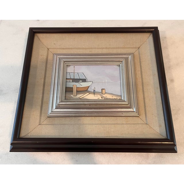 Pair of Vintage Italian School Framed Paintings For Sale - Image 4 of 12