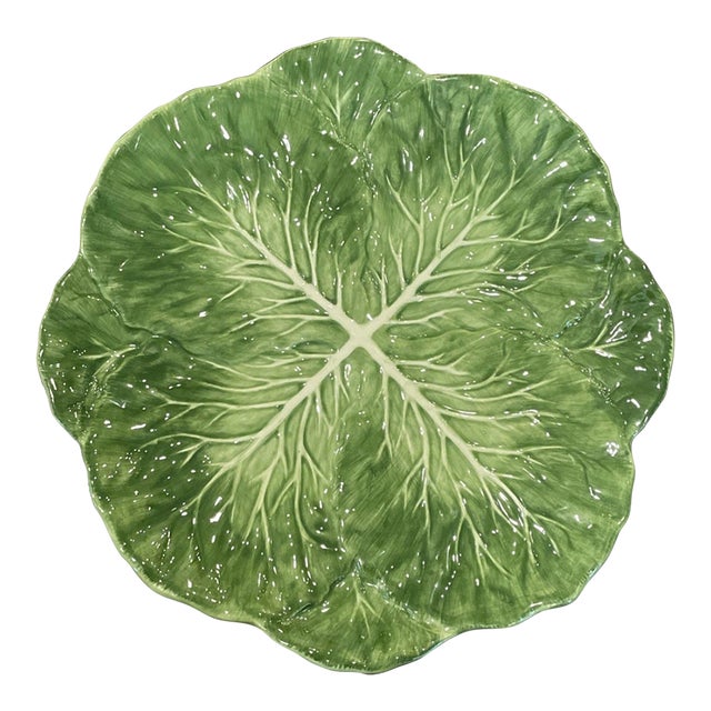 Vintage Pier 1 Imports Cabbage Leaf Platter For Sale