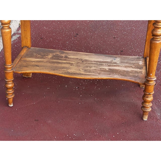 Louis Philippe Cherrywood Dressing Table with Marble Top and Swiveling Mirror, France, 19th Century For Sale - Image 17 of 18
