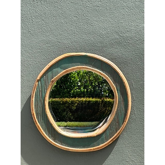 Vintage Bent Rattan Mirror For Sale - Image 4 of 12
