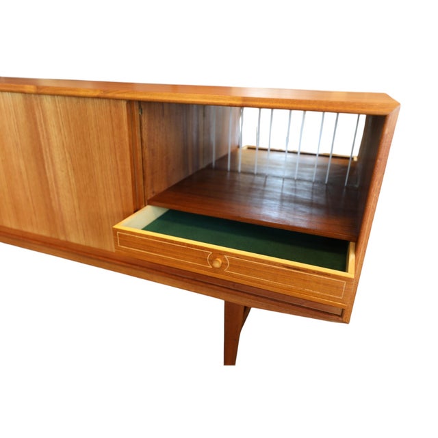 1970s Danish Sideboard in Teak with Sliding Doors by E. W. Bach for Sejling Skabe, 1960s For Sale - Image 5 of 16