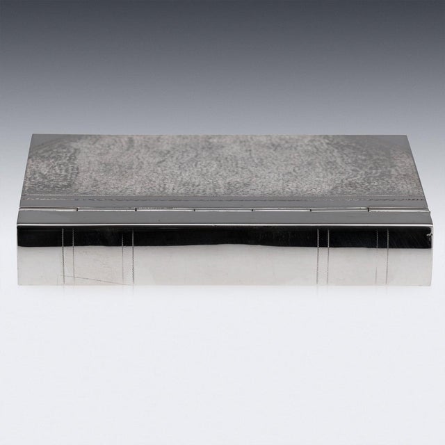 Vintage English Silver Book Shaped Cigar Box, 2015 For Sale - Image 14 of 18
