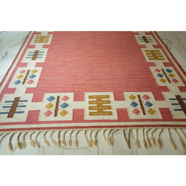 Vintage Swedish Rug by Anna Greta Sjöqvist For Sale In New York - Image 6 of 12