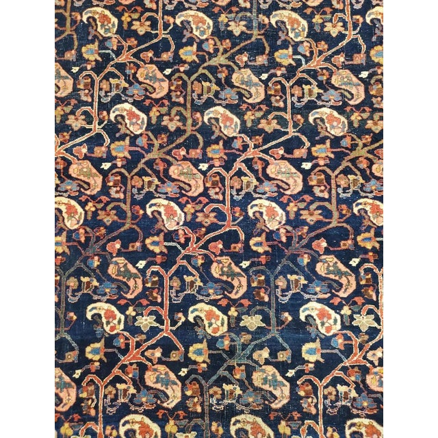 Traditional Antique Handmade Bidjar Rug 9'01" X 13'11' For Sale - Image 3 of 6