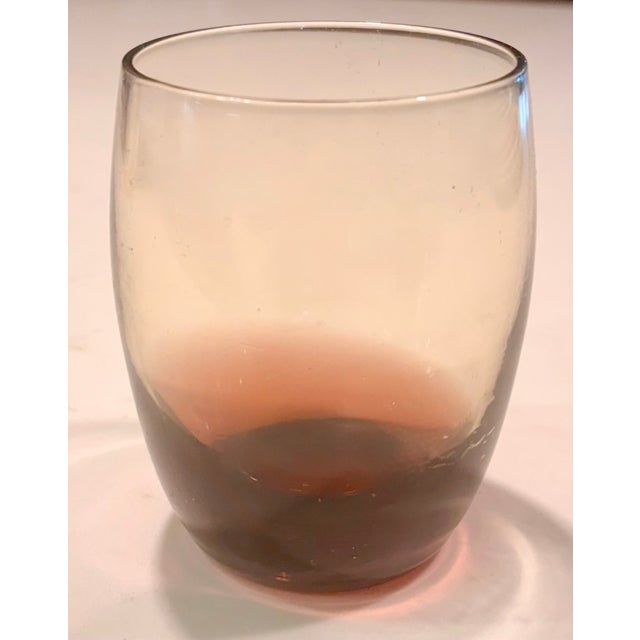 Rose Late 20th Century Rose Colored Ombre Lowball Tumblers - Set of 4 For Sale - Image 8 of 9