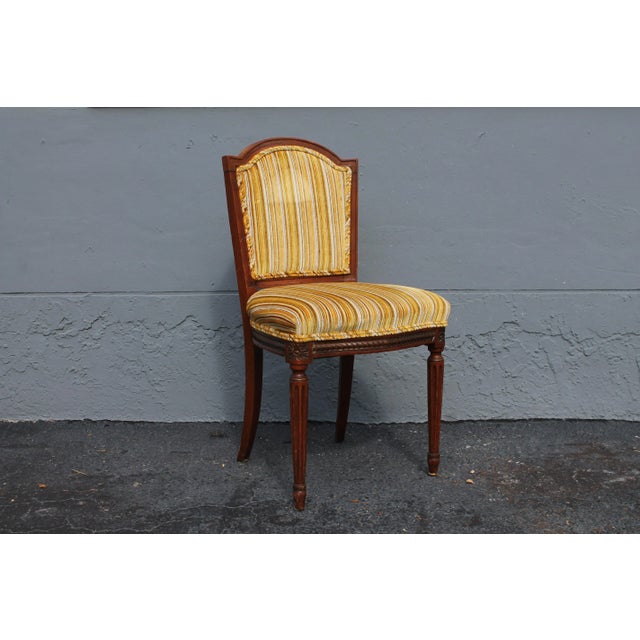 A smaller size French Vintage Side Chair c1950's. Textile in very good condition.