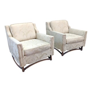 Mid Century Modern Sculptural Walnut Club Chairs - a Pair For Sale