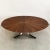 Vintage 70s Osvaldo Borsani Oval Dining Table Walnut Starburst Top & Chrome Base For Sale - Image 9 of 10