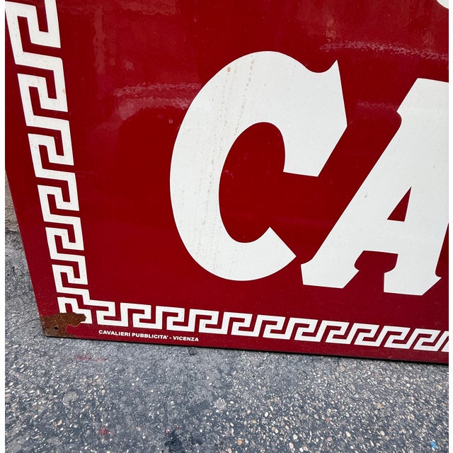 Bitter Campari Sign in Enameled Metal, 1960s For Sale - Image 4 of 7