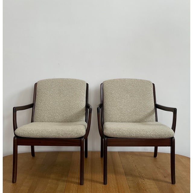 Cado 1960s Pair of Ole Wanscher Mahogany 'Senator' Lounge Chairs for Cado For Sale - Image 4 of 13