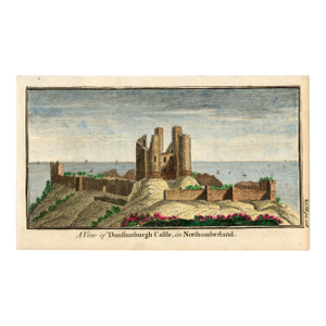 18th Century English Copperplate Architectural Engraving on Hand-Laid Paper, Recently Hand-Colored M