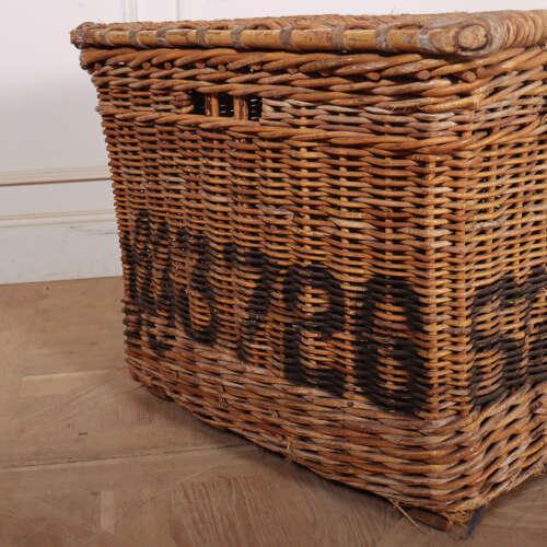English Wicker Log Basket, 1890s For Sale - Image 5 of 10