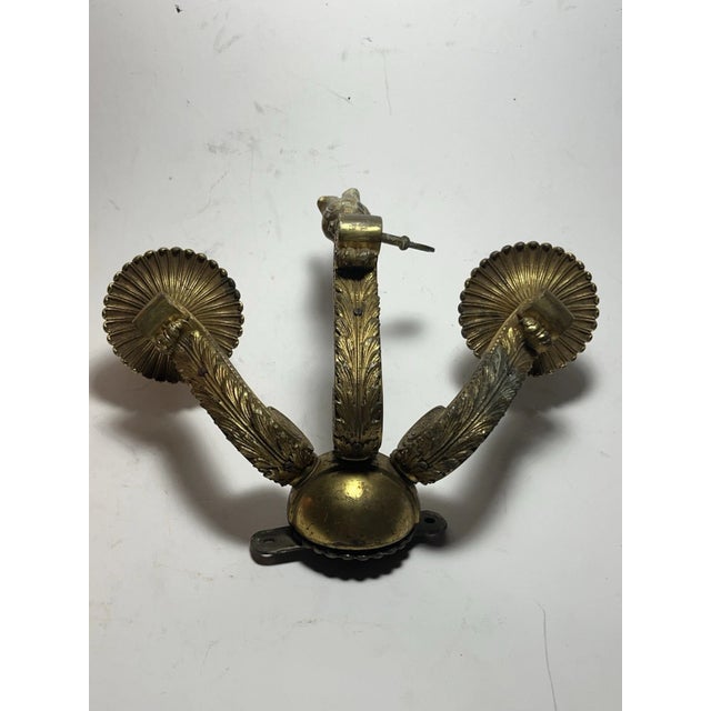 19thc French Louis XVI Gilt Bronze Gas Conversion Wall Sconce For Sale - Image 13 of 14