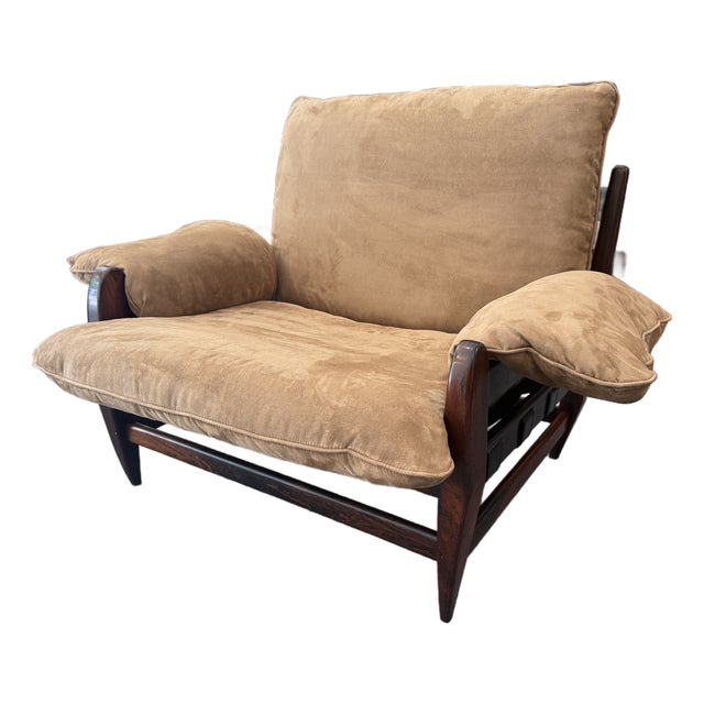 Brazilian Jacaranda Wood Easy Chair Designed by Jean Gillon C1960s For Sale