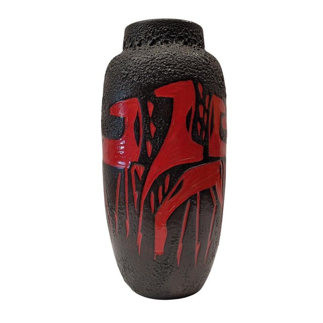 German Fat Lava Ceramic Vase from Scheurich Keramik, Germany, 1950s For Sale - Image 17 of 17