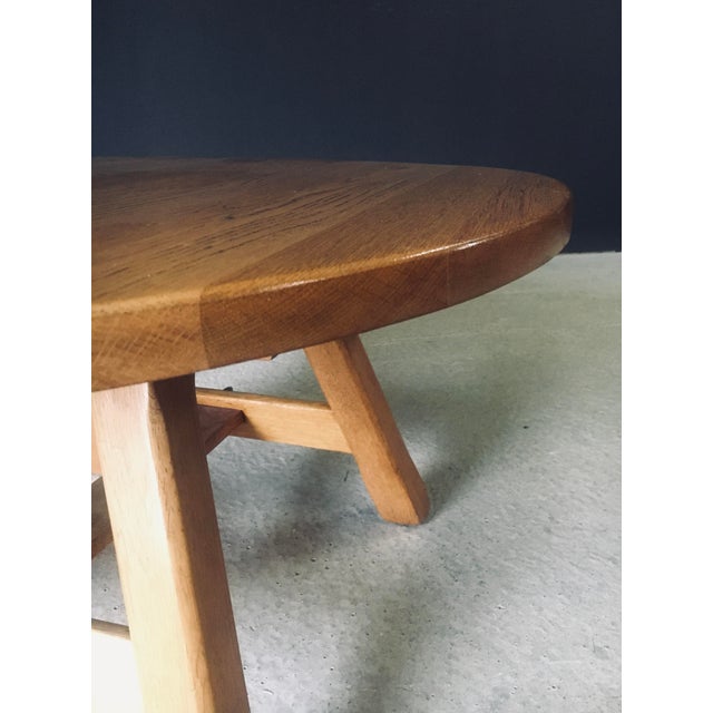 Rustic Light Oak Coffee Table, Belgium, 1960s For Sale - Image 9 of 17
