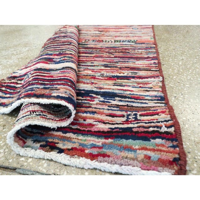 Red Galerie Shabab Collection Mid-20th Century Handmade Turkish Tribal Style Small Runner For Sale - Image 8 of 8