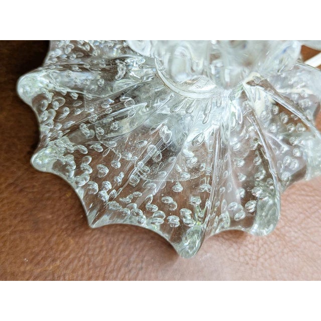 Murano Glass Clear Bulicante Lamp from Barovier and Toso, 1940s For Sale - Image 6 of 15