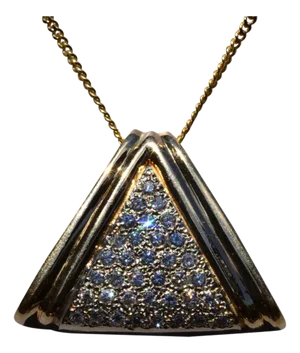 The Duke Field: Yellow Gold and Diamond Slide Pendant