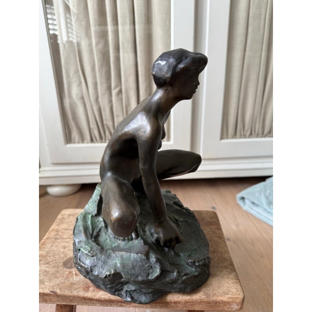 French Bronze Sculpture After Auguste Rodin. Titled Seated Nude. For Sale In Tampa - Image 6 of 12