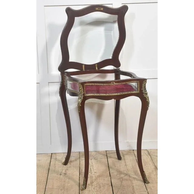 Mahogany Framed Jewelry Table, 1890s For Sale - Image 6 of 9