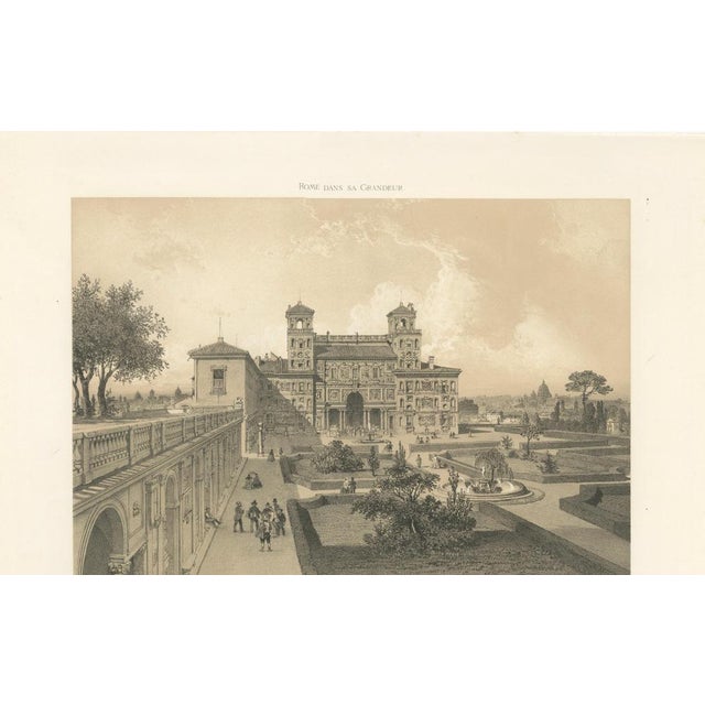 Villa Medici Rome, 1869, Paper For Sale - Image 9 of 10