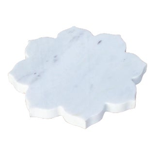 Savi Small Floral Marble Tray For Sale