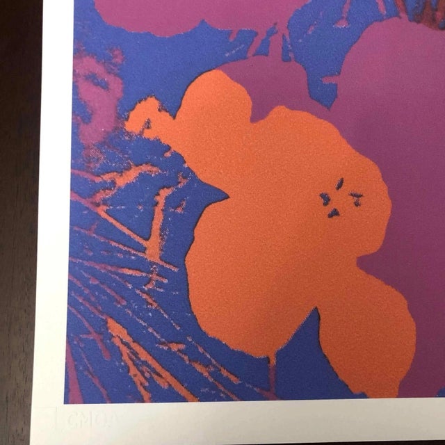 American 1990s After Andy Warhol "Poppy Flowers" Lithograph For Sale - Image 3 of 11