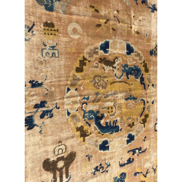 Antique 18th Century Chinese Ningshia Rug - 12′ × 12′ For Sale In Los Angeles - Image 6 of 13