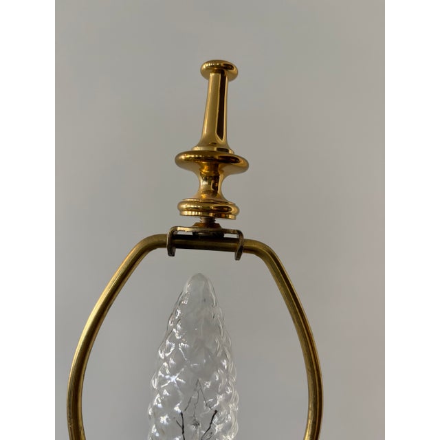A striking and sophisticated pair of vintage 1980s Neoclassical style buffet candlestick lamps, offered as bases...