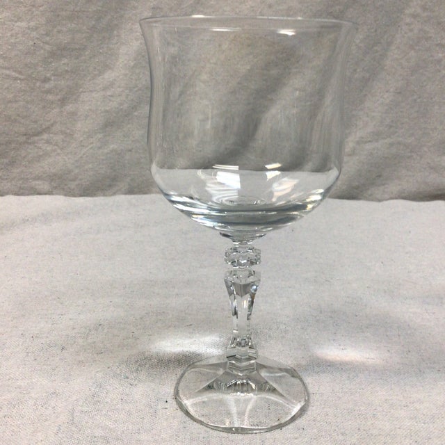 1980s Schott-Zwiesel Crystal Water Goblets-Set of 8 For Sale - Image 5 of 12
